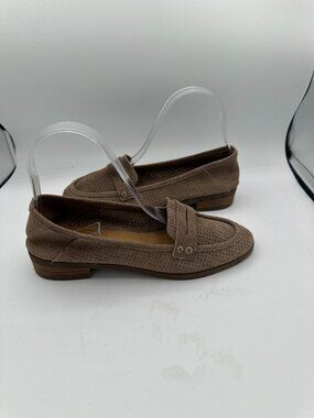 Lucky Brand Caylon Loafers Taupe Suede Women's 6M